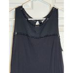 Old Navy Black Tank Top With Cut Out Detail In Front, Large Photo 1