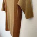 100% Merino Wool V Neck Half Sleeve Polo Sweater Top Photo 3