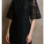 Sézane Gabin Guipure Embroidered Lace Mini Dress, Black, FR34/US2 Photo 1