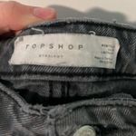 Topshop Gray Cropped Straight Leg Jeans Photo 19