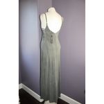 Gypsy 05 NWT Sand Gray Deep V Bamboo Side Strap Detail Maxi Dress XS $187 Photo 8