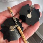 Vintage Lee Sands Lion Statement Beaded Necklace With Earrings Black Photo 9