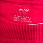 Aerie  Red Crew Neck Sweater Vibrant Knit Photo 1