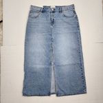 Abrand 99 LOW DENIM MAXI SKIRT SYLVIE Jean Skirt Light Wash Blue Denim Size 29 Photo 3