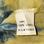 Bellambra Women’s Size M Yellow Blue Charcoal Tie Dye Linen Short Sleeve Top Size M Photo 5