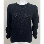 Joie Itana Black Leopard Sweater Photo 3