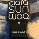 Clara Sun Woo Tie Dye Geometric Diamond Print Tunic Top Blouse Size M Blue Size M Photo 6