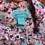 COWGIRL UP PURPLE FLORAL PEARL SNAP WESTERN LONG SLEEVE BLOUSE Size M Photo 5
