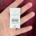 Loft  Plus Burgundy Red Satin Ruffle Hem Shift Dress Sz.18W NWT Photo 6