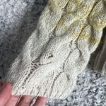 Anthropologie  Sparrow Ombre Cable Knit Crewneck Sweater Size Small Yellow Green Photo 8