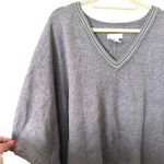 HOUSE OF HARLOW 1960 Knit Oversized Poncho‎ One Size Gray Size undefined Photo 3