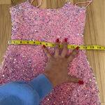 Lucy in the Sky  Sz S pink sequin mini dress #glamour Photo 5