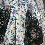 Fleur du mal silk jungle print dress floral women’s long sleeve NWT boho size 6 Blue Photo 2