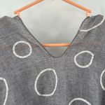 TREZO Wrap Shawl Circles Lagenlook Gray White Artsy Art Funky Cotton Blend Light Photo 5