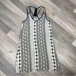 Earthbound  Trading Co. Printed Mini Dress Black Tan Medium Photo 11