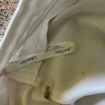 Calvin Klein White Straight Leg Jeans Gold Button SZ 4 Capri Pants Stretch Photo 14