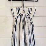 Emporio Armani Babydoll Striped Strappy Summer Dress White Navy Photo 0