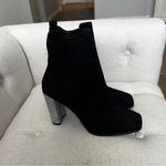 ALDO NEW Women's Boots Aurla Black Vegan Rhinestone Glam Heeled Night Out Size 9 Photo 7