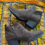 Sonoma  New Stone Olive Suede Zip Up Booties Photo 1