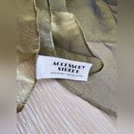 Accessory Street Dark Gold Satin Sheen Sheer Long Neck Scarf Photo 3