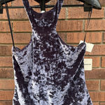 Free People  Intimately Crushed Velvet Sexy Halter Racerback Top Size Medium New Photo 0