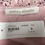 Pookie & Sebastian  Pink Floral Tiered Ruffle Dress Crossover Front Mini Size S Photo 11