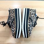 Gianni Bini Stay Groovy Platform Sneakers Dyed Calf Hair Leopard Animal 5.5 Photo 4