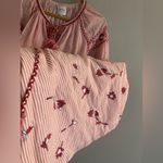 MISA Los Angeles  Tasya Embroidered Pink and White Stripe Flowy Midi Dress Photo 7