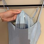 Amazon Danica Baby Blue Silk Sleeveless Midi Dress Photo 8