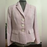 Le Suit  women's light pink/lavender tweed blazer Photo 1