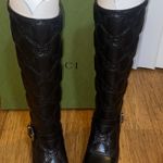 Gucci Women's Black GG Matelasse Lug Sole Leather Boots Photo 1