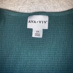 Ava & Viv  Teal Blouse Size 2X Like New Photo 2