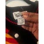 Knitworks ‎ Vintage Happy Snowman Christmas Sweater Women's Medium Black Photo 2