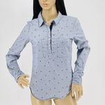 ZARA Basic "Roller Up" Striped Paisley Pullover Style Shirt Top - Size M - GUC Photo 1