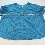 Catherines Blue Gingham Floral Short Sleeve Casual Button Up Shirt Size 4X Photo 5