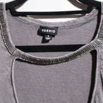 Torrid Free Soul Bold & Beautiful Distressed Gray T Shirt 1X Tee Beaded Wings Photo 3