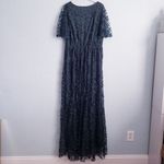 Baltic Born Marseille Green Leaf Embossed Tulle Maxi Dress Photo 5