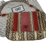 NWT Anya Hindmarch Red Stripy Gracie Python Stingray Leather Shoulder Bag $1450 Brown Photo 0