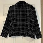 Megan Lee Women’s Black White Plaid Blazer Jacket 14 P Size 14P Photo 2