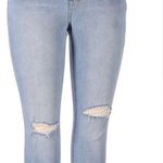 Madewell NWT  The High Rise Slim Boy Jeans Light Blue Distressed Size 30 Photo 2