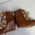 Veronica Beard  Leather Sherapa Elfred Wedge Boots Hazel Photo 5