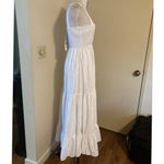 ZARA  Voluminous White Cotton Poplin Dress Long Smocking New Bloggers Favorite XS Photo 13