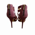 Jimmy Choo  Women's Suede Sandal High Heels Burgandy Size 40.5 Designer Luxury Photo 4