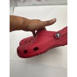 Crocs Size 10 Women Unisex Red Classic Clog Adjustable Strap Lightweight Photo 8
