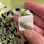 Tahari Cute creamy avocado silky spotted liner snap front blazer belt loops Photo 5