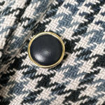 Tory Burch Virginia Glen Plaid Houndstooth Tweed Wool Coat Green Teal White 2 Photo 10