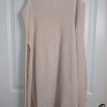 Free People Womens Pullover Sweater Ivory Cold Shoulder V Neck Ribbed Fringe S Photo 1