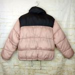 Pull & Bear  Puffer Jacket Womens L Pink Black Padded Insulated Zip Gorpcore Photo 7