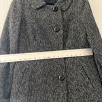 Trina Turk  Pea Coat Jacket Size 8 Women's Wool Blend Black Gray plaid #B Photo 10