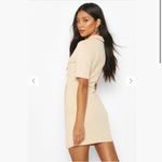 Boohoo  plunge double breasted blazer dress front slit stone size 6 us Photo 1